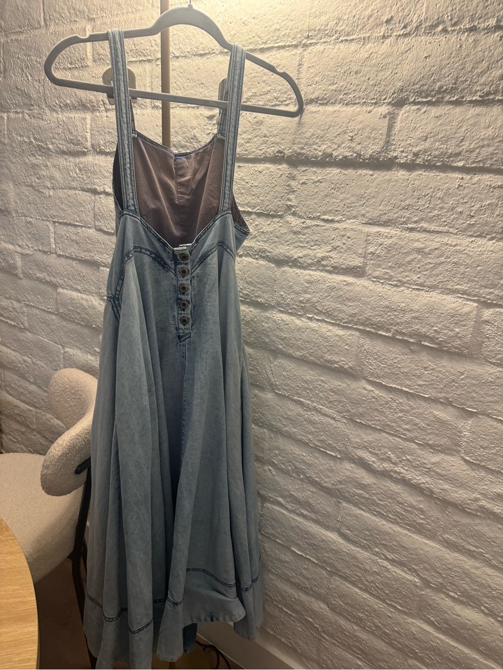 Free People Light Blue Denim Maxi Dress - Picture 4 of 4